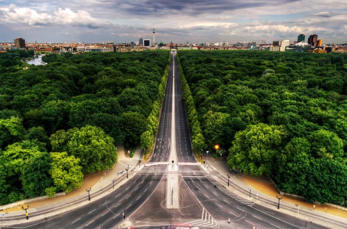 Tiergarten and the Victory Column in Berlin