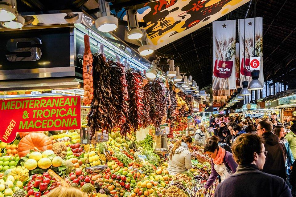 The Boqueria Market in Barcelona